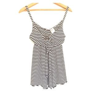 Black and white striped tank (juniors)
